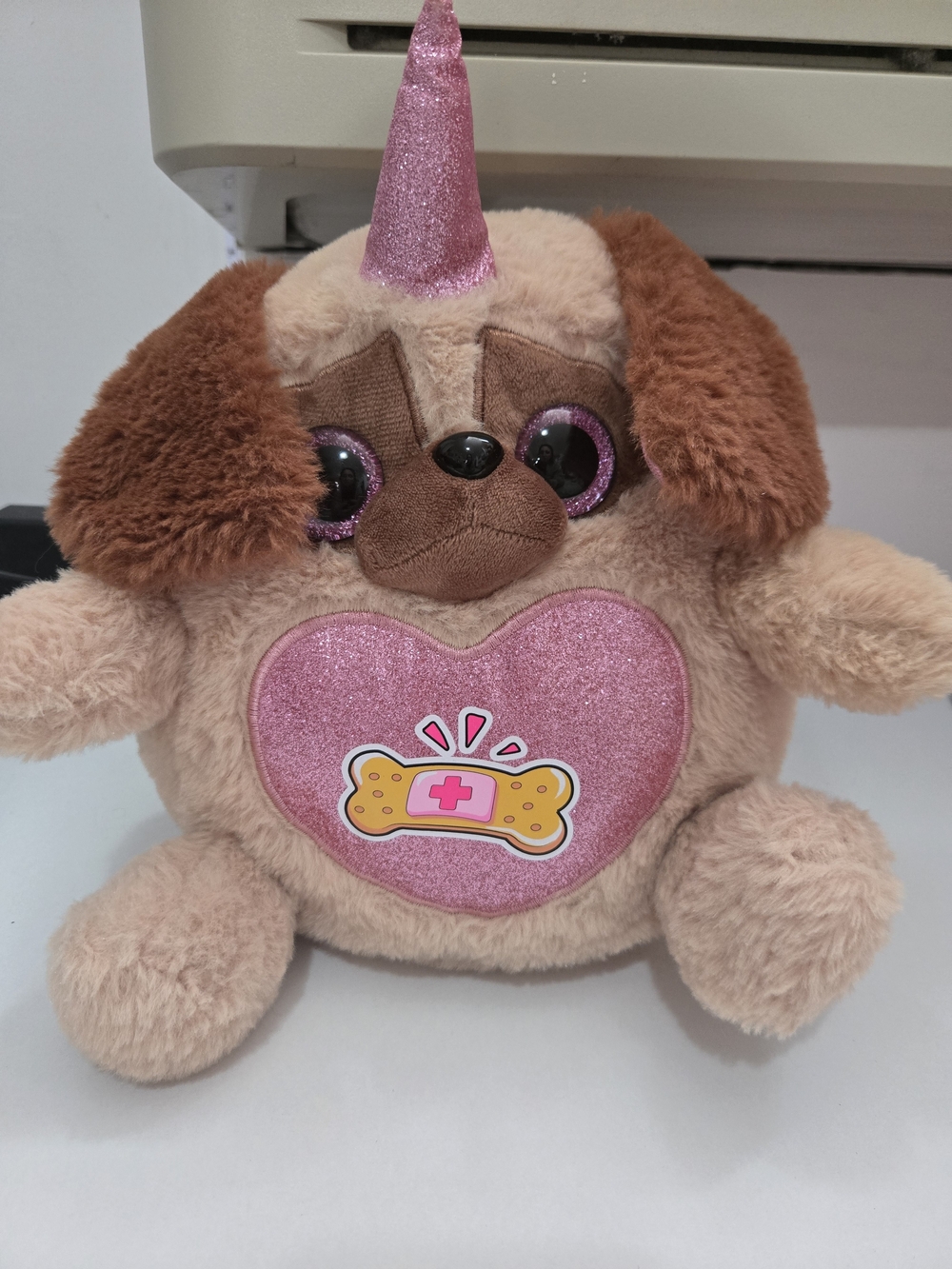 NWOT Zuru Kidcore Rainbocorns Puppycorns Dog Pink Heart Bone Bandaid Floppy Ears